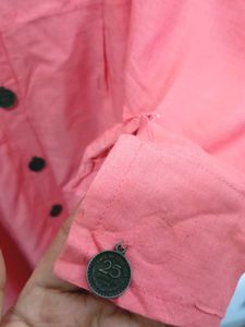 Rose Pink Shirt Dress