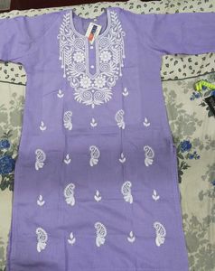 Lavender Embroidered Kurta