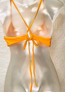 Tops For Rs.99 Only New Piece Yellow Bikini Top
