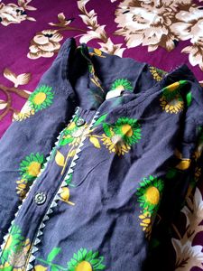 Floral Print Kurti Set