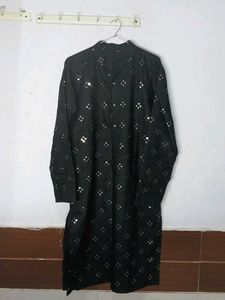 Embellished Black Kurta