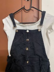 Denim Dungree With Tshirt