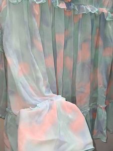 Tie-dye Ruffle Top