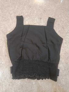 Black Sleeveless Party Wear Top