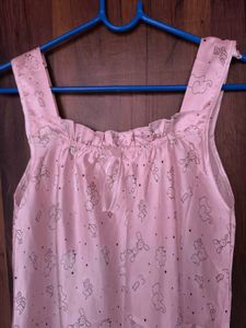 Cute Pink Nighty with Print