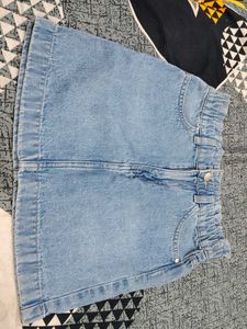 Denim Skirt Or Short