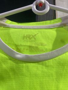 Vibrant Neon Green &amp; White Athletic Tee