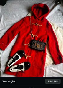 Red Toggle Coat