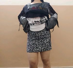 Animal print skirt