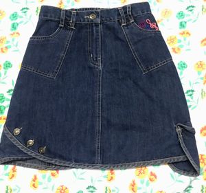 Denim Short Skirt
