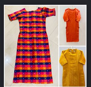 Colorful Women's Kurtas (Set of 3)