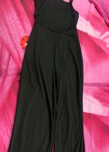 Brand New Black Satin Jumpsuit