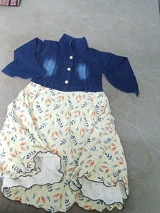 Denim Top Floral Dress
