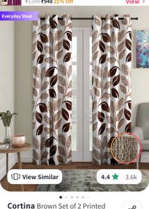 Printed Curtain Set of 2