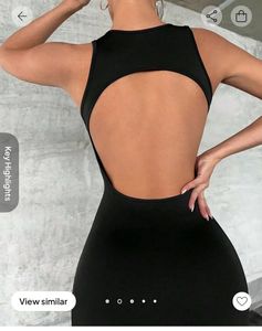 BLACK OPEN BACK DRESS ❤️❤️