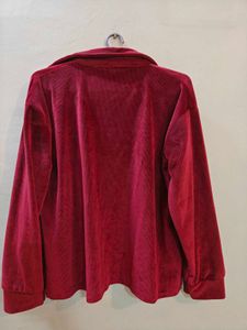 Red Velvet Overshirt
