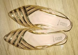 Gold Flats Sandals