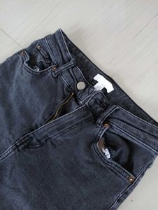 Dark Wash Split Hem Jeans