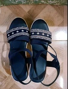 Navy Blue Platform Sandals