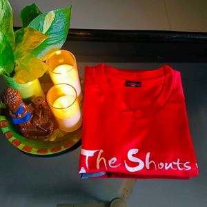 🛍️ Red 'The Shouts' T-Shirt ⭐⭐⭐⭐⭐