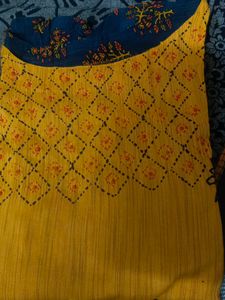 Lime Green Embroidered Kurti
