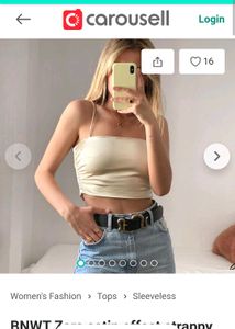 Zara Satin Crop Top