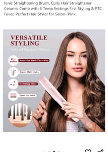 Hair straightener Comb
