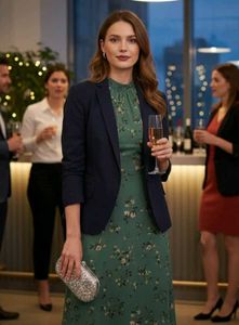 ZARA BASIC Navy Blazer