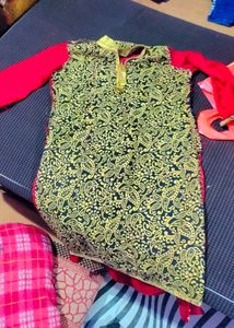 Red Kurta For Ladies