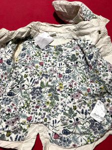 H&amp;M Floral-Lined Hooded Jacket for Kids