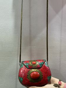 Beautiful Red Ethnic Bag