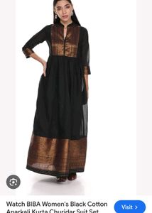 Biba Anarkali Gown Black For Woman