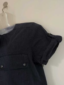 Black Utility Pocket Dress