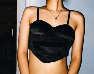 Black Satin Corset top