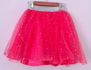 Partywear Pink Tutu Skirt For Girls-8 To 9