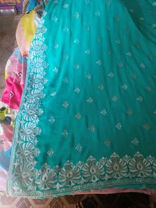 Georgette Saree with stitched blouse 38