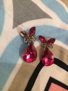 Embellished Pink Earrings