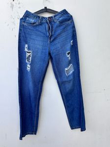 Ripped Wide Leg Jeans