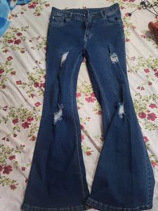 Blue Bootcut Jeans