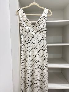 Zara Satin Polka Dress
