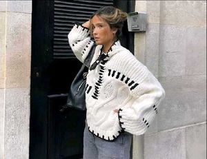 Zara Vintage Wear Aesthetic Sweater