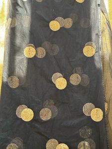 Black &amp; Gold Sequin Saree
