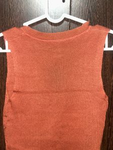 Rust Sleeveless Top