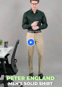 Peter England Olive Green Shirt