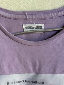 Bonkers lavender full sleeves tshirt🤍
