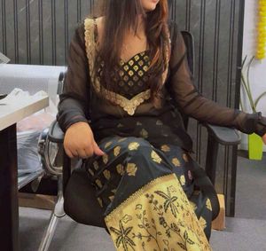 Black &amp; Gold Kurta Suit