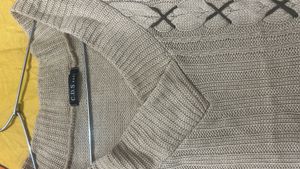 Combo Sweater Top With Hood