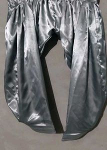 Silver Satin Salwar Suit