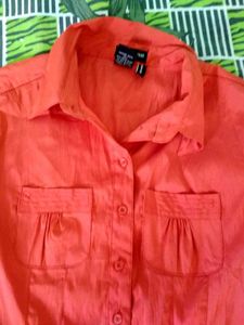 Orange Casual Shirt