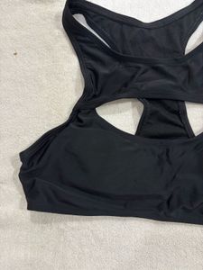 BLACK GYM BRA